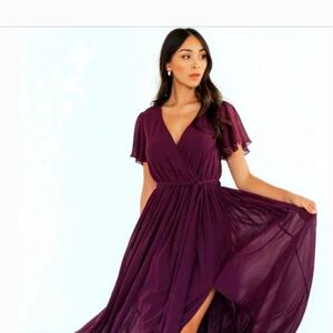 NWT Baltic Born Kristina Maxi Dress, Eggplant Purple 1XL